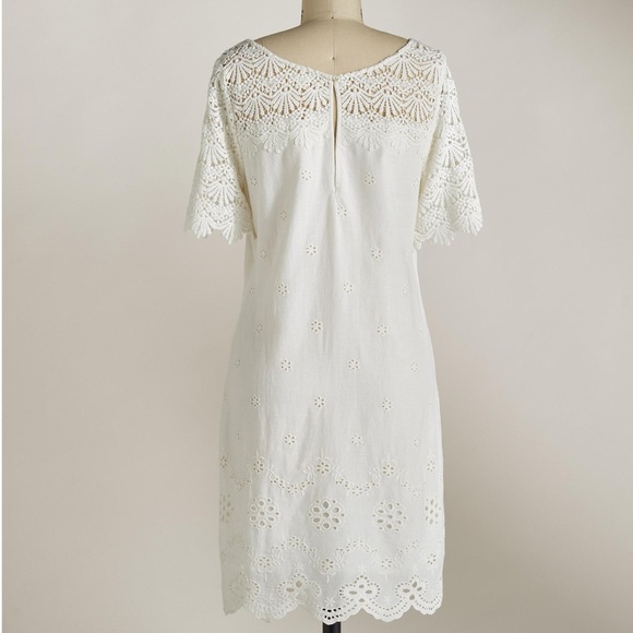 LOWEST PRICE Sundance white eyelet embroidered boho knee dress - Picture 2 of 5